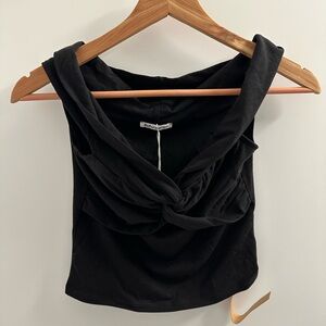 Reformation ezlynn top size xs black new with tags